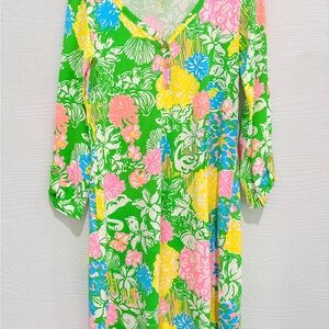 Lilly Pulitzer Pink and Green Floral Dress